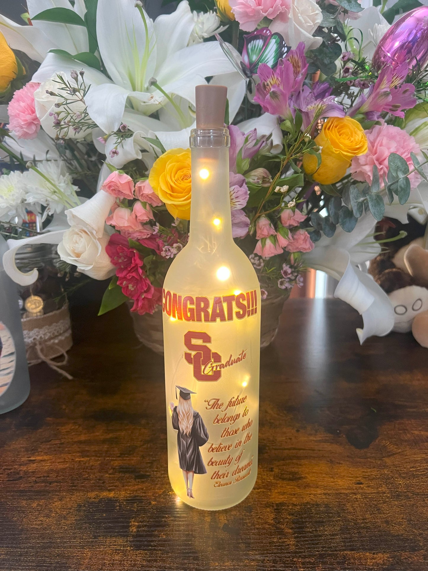 Personalized Light Up Wine Bottle
