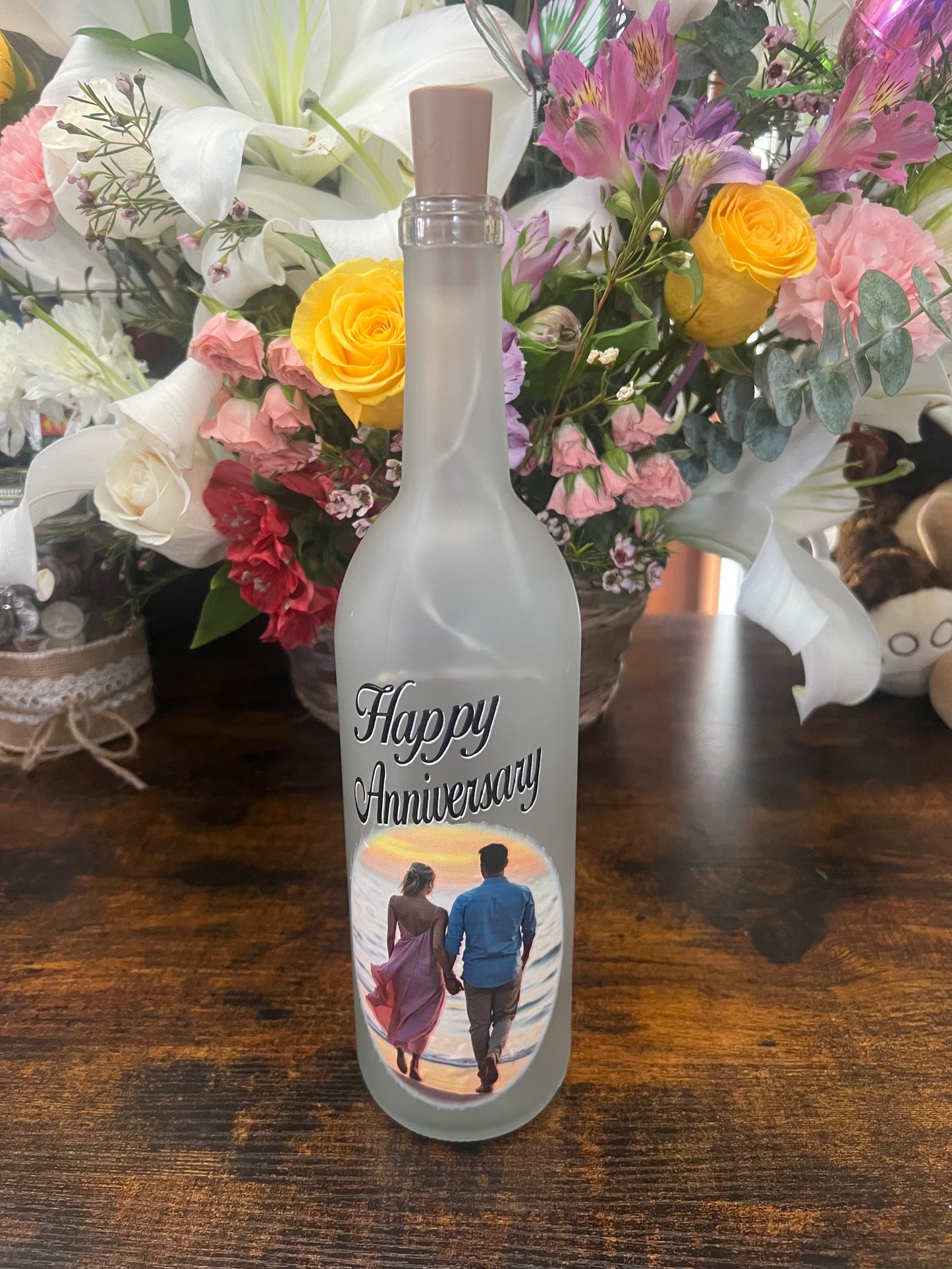 Personalized Light Up Wine Bottle