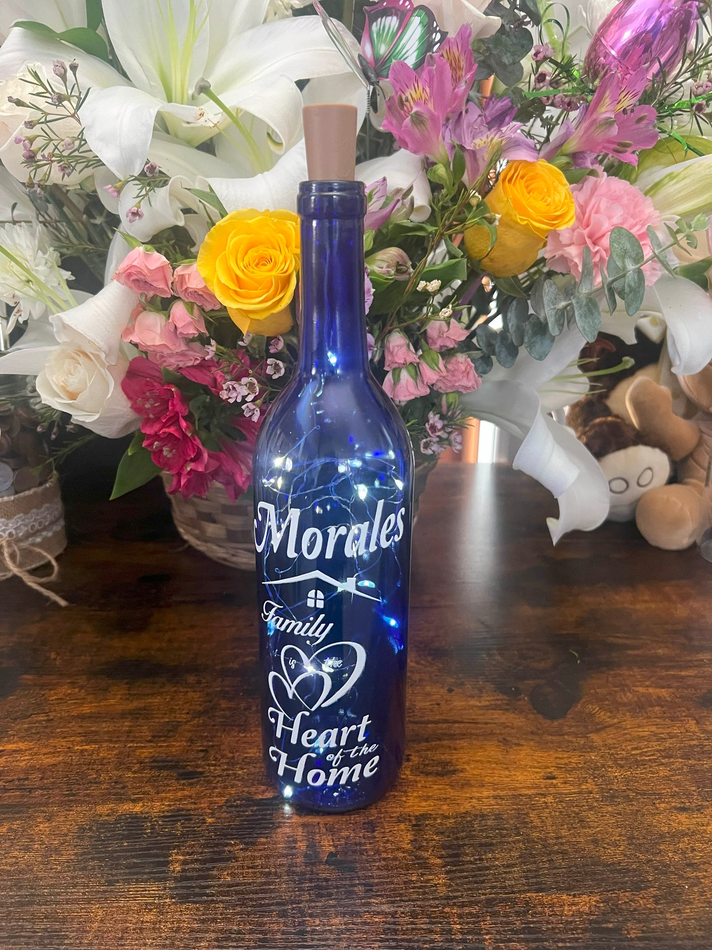 Personalized Light Up Wine Bottle
