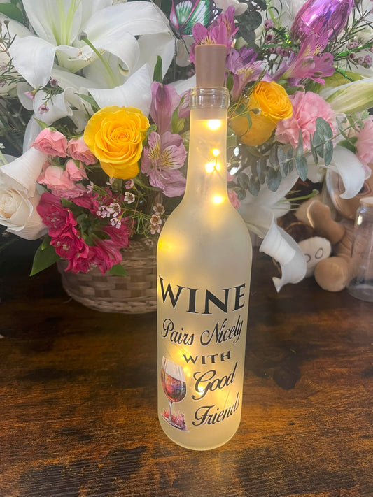 Personalized Light Up Wine Bottle